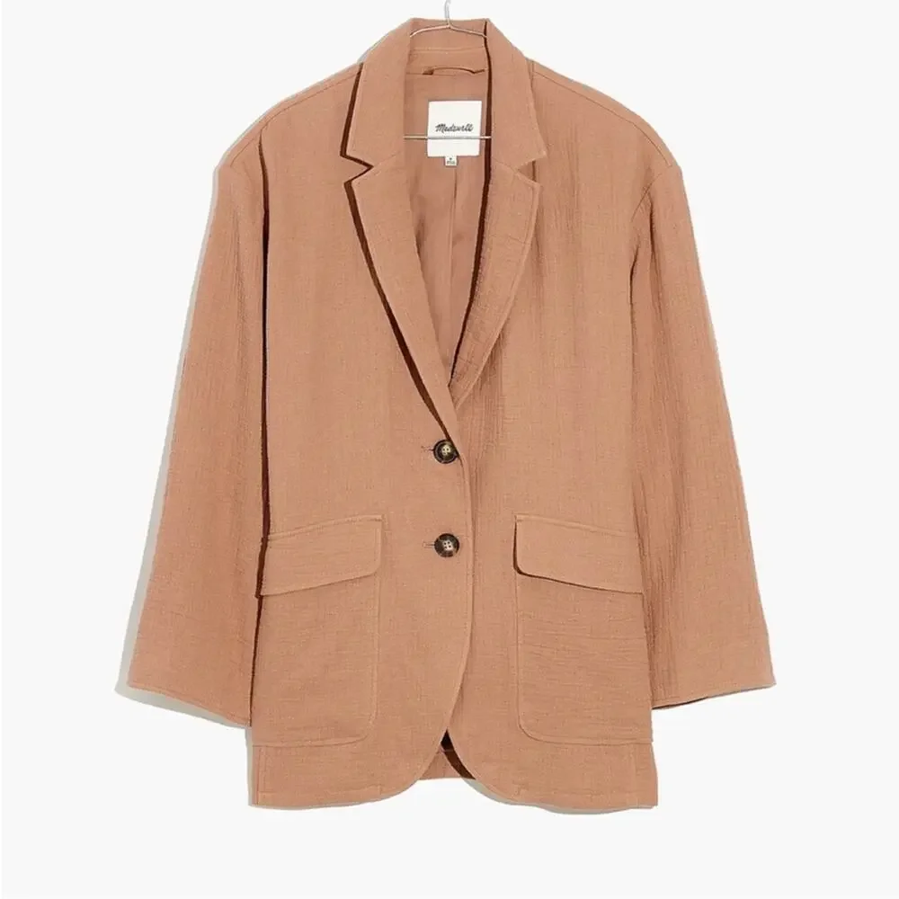 Madewell Cotton-Linen Relaxed‎ Larsen Blazer